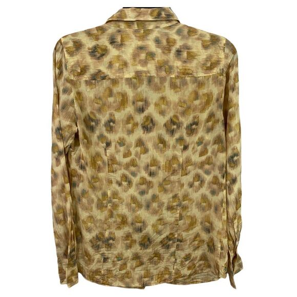 J.Crew The Perfect Shirt Watercolor Leopard Print size 4 - Picture 2 of 7